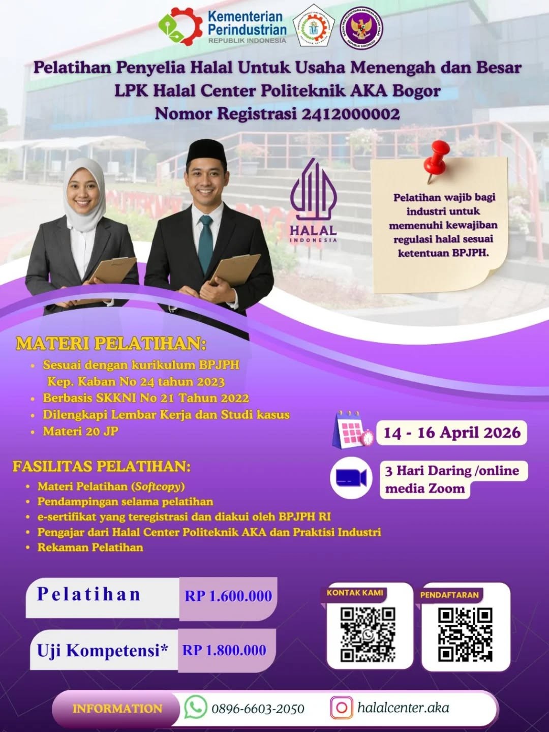 pelatihan penyelia halal usaha menengah & besar